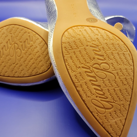 Gianni Bini Silver/Chrome Heels - Picture 2 of 5